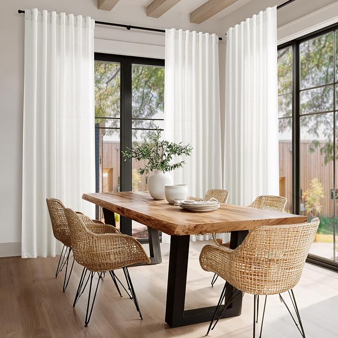 Nanspring Extra Long 108 Inch Curtains Linen - Image 7
