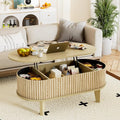 Oval Coffee Table with Lifting Top by Pupelia
