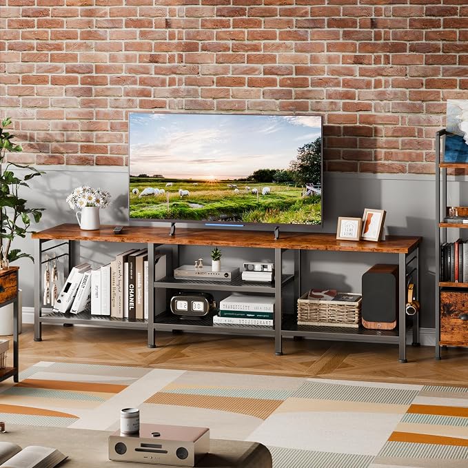 Furologee TV Stand for TVs up to 70 Inch, 63 Inch Entertainment Center - Image 5