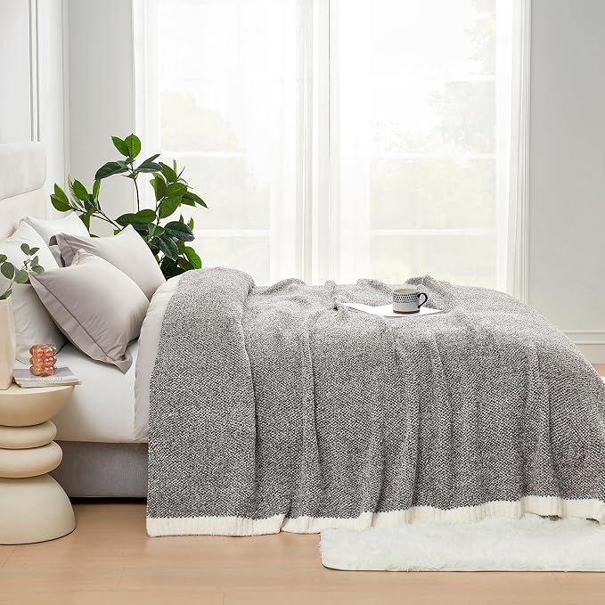 Snuggle Sac Ultra Soft Grey Bedding Blanket Twin XL, Warm Fluffy Microfiber by SnuggleSac