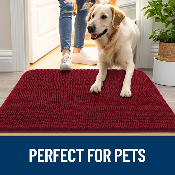 OLANLY Dog Door Mat for Muddy Paws 70x32, Absorbs Moisture and Dirt, Absorbent - Image 6