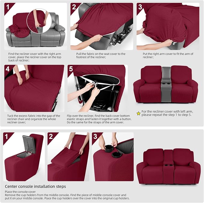 TAOCOCO Loveseat Recliner Cover - Image 6