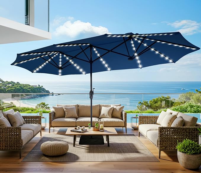SUPERJARE 13ft Outdoor Patio Umbrella by SUPERJARE