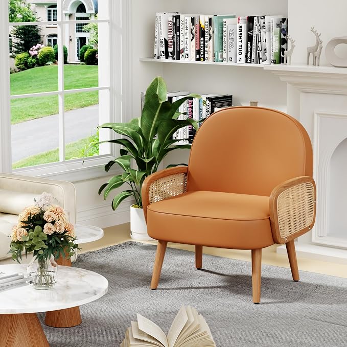 Aklaus Mid Century Modern Accent Chair Set of 2 Armchair - Image 8