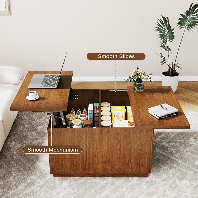 4-Piece Fluted Living Room Set Includes 31.5" Fluted Lift Top Coffee Table - Image 7