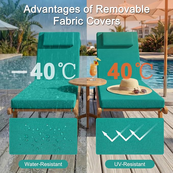 Outdoor Lounge Chair mat, 72 inches x 21 inches, Waterproof Chaise Lounge - Image 3