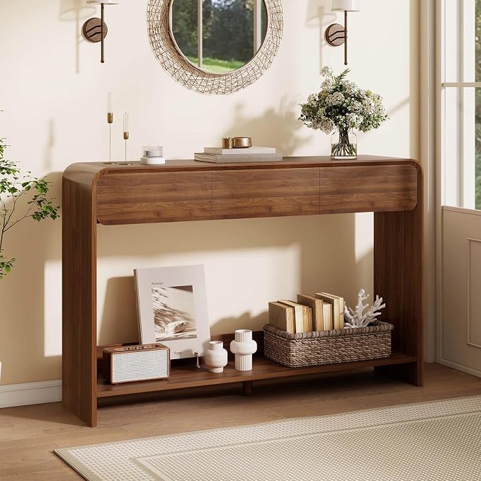 Nasonet Mid Century Modern Console Table, Entryway Table by Nasonet