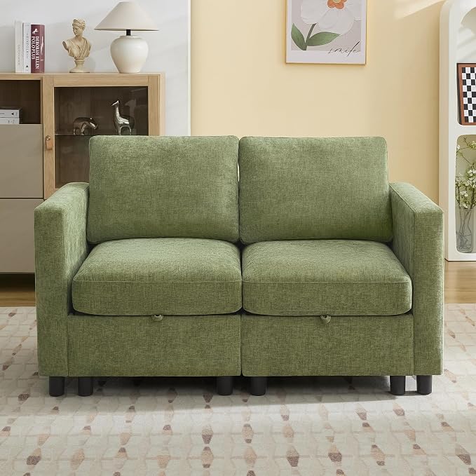WUTUTUEE 58”Modular Sectional Loveseat Sofa, Modern Love Seat 2 Seater Sofa by WUTUTUEE