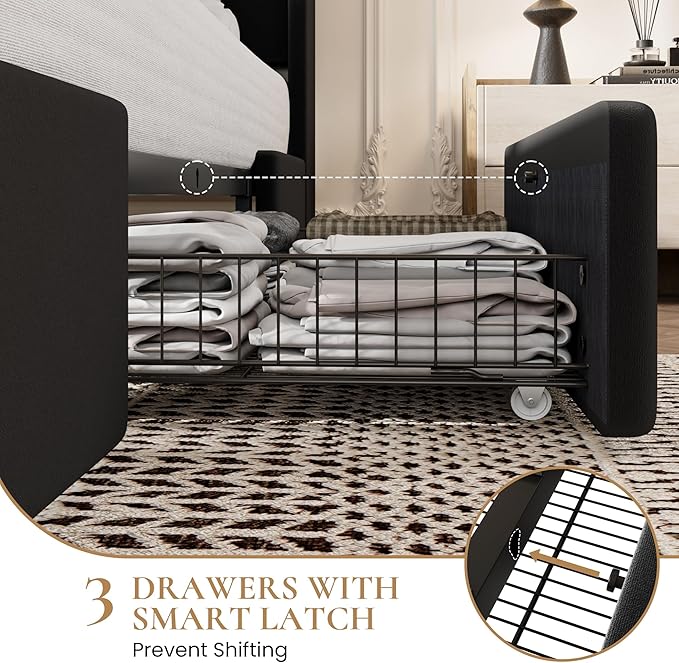 SHA CERLIN Queen Bed Frame - Image 6