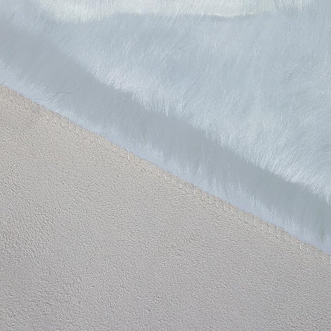 linmopm Faux Fur Rug Sheepskin Shag Fluffy Fuzzy 5x7 ft White Rugs - Image 5