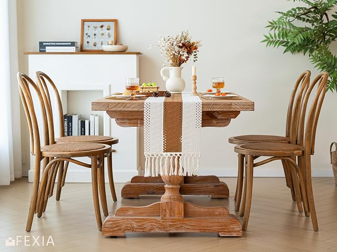 FEXIA Boho Table Runner with Tassels 72 Inches Long - Image 3
