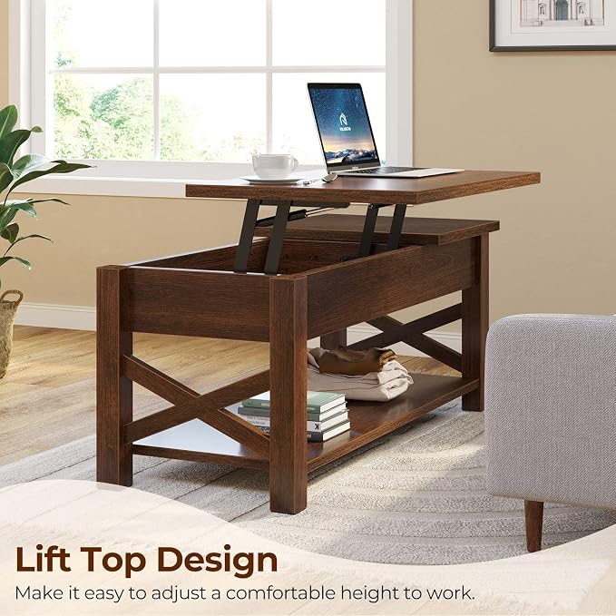 Rolanstar Coffee Table, 47.2" Lift Top - Image 2