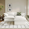 2 Seat with Ottoman L Shape Modular Sectional Couch Sofa by Gtilzria