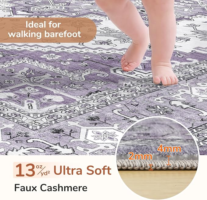 OPPODREAM Soft Area Rugs 5x7, 5x7 Washable Rug - Image 2