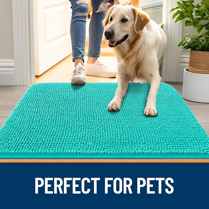 OLANLY Dog Door Mat for Muddy Paws 59x20, Absorbs Moisture and Dirt, Absorbent - Image 6