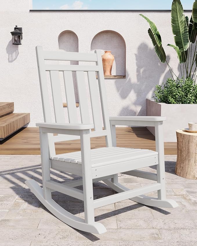 GarveeLife Poly Lumber Rocking Chair Outdoor Set of 4 - Image 5