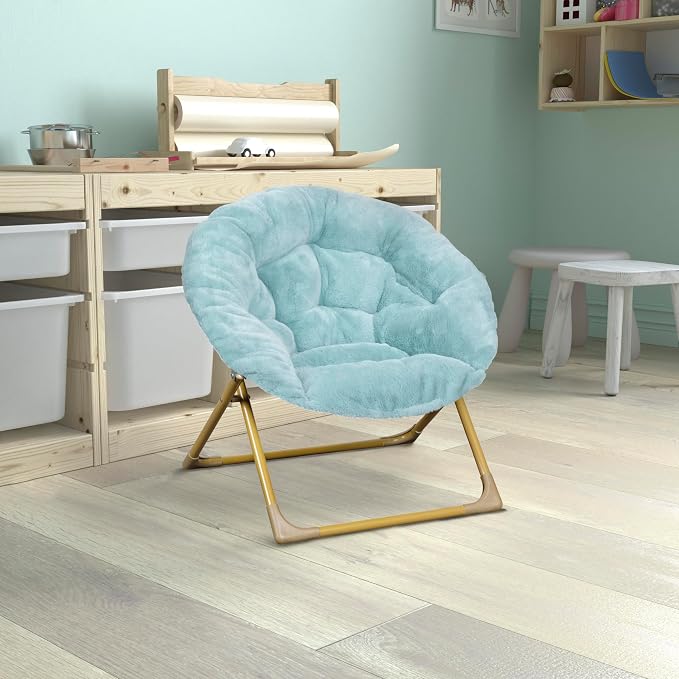 Flash Furniture Gwen Kids Cozy Mini Folding Saucer Chair - Image 2