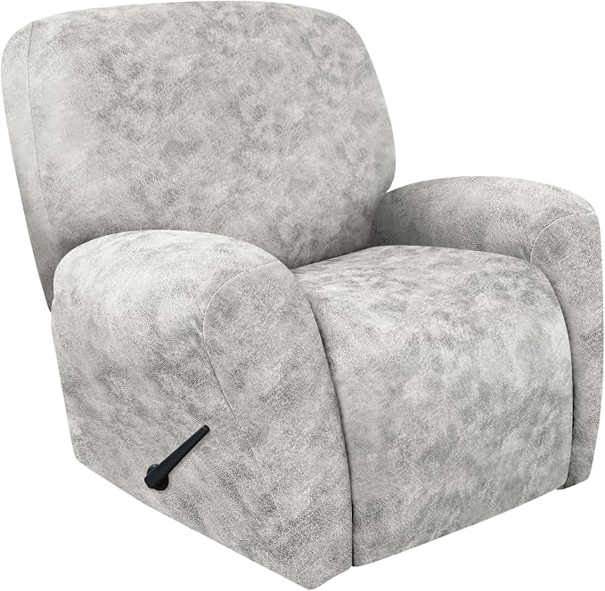 ANARACHON Recliner Chair Covers Leather Look, 4 Pieces Recliner Covers Non Slip by ANARACHON
