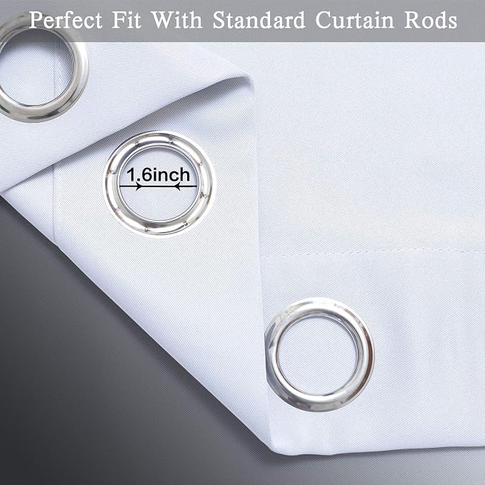 Gradient Color Ombre Blackout Curtains Thickening Polyester Eyelet Top Panels - Image 5