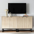 EYYTHUNG Fluted Cabinet with Storage Set of 2, Sideboard Buffet Cabinet with by EYYTHUNG