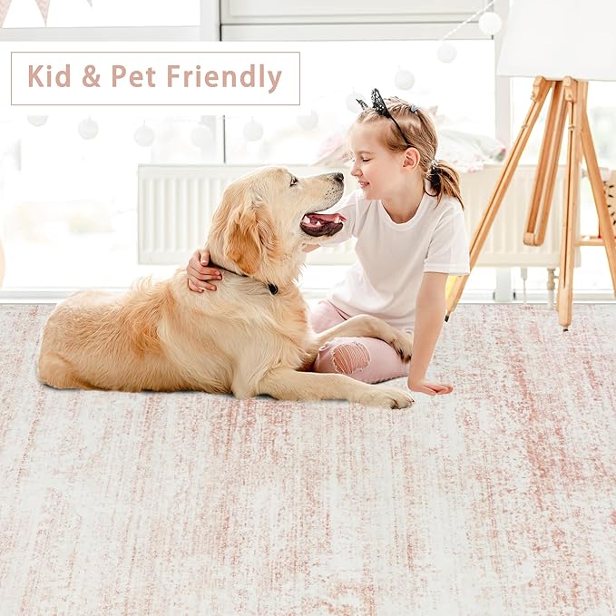 Washable Rugs 6x9 Area Rugs for Living Room, Dining Room- Ultra Soft Faux Wool - Image 6