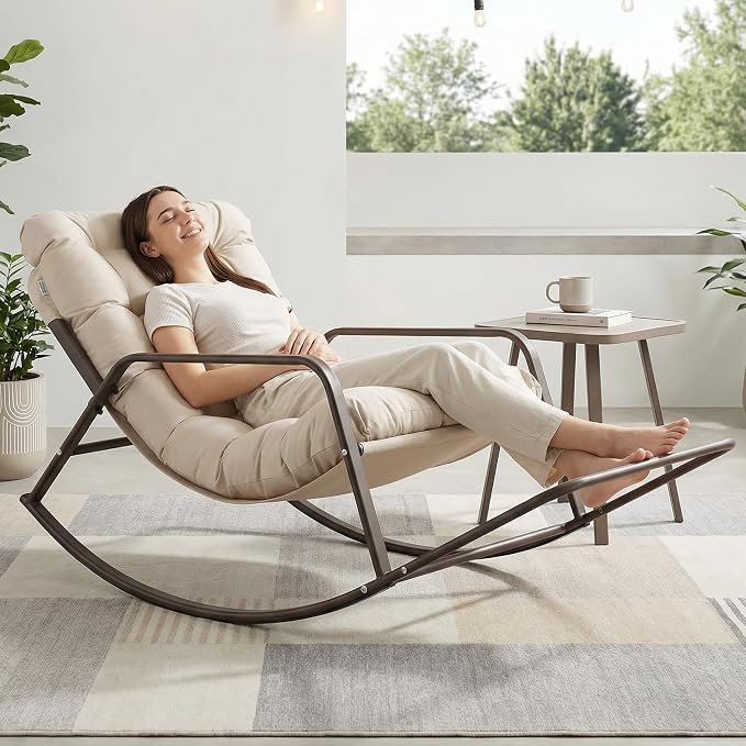 RADIATA Rocking Lounge Chair, Indoor Outdoor Reclining Lounger - Image 3