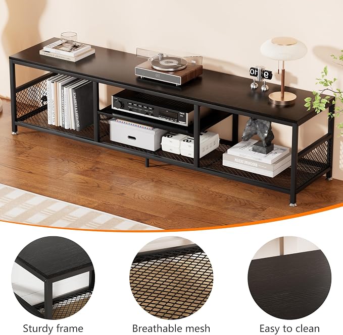 VECELO TV Stand with Power Outlets - Image 6