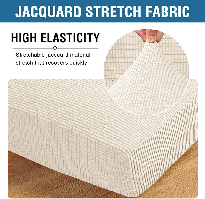 H.VERSAILTEX High Stretch Individual Seat Cushion Covers Sofa Slipcovers Couch - Image 4
