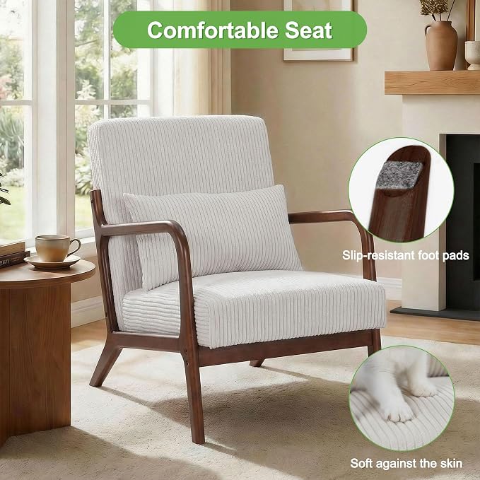 Set of 2 Mid Century Modern Accent Chair - Image 4