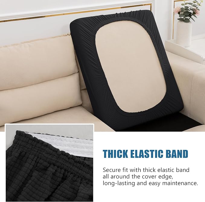 Water Repellent Armchair Seat Cushion Cover, Stretch Sngle Backrest Cover - Image 7