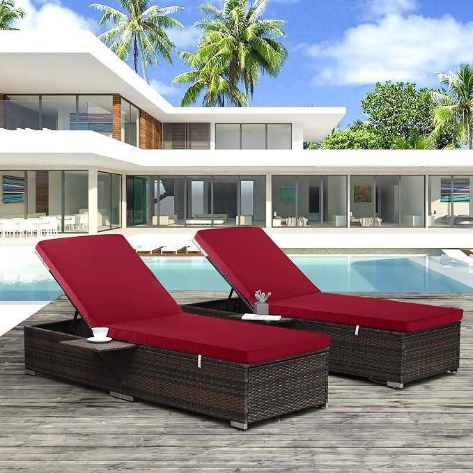 Chaise Lounge Cushion Outdoor, Waterproof and Stain-Resistant Lounge Deck - Image 4