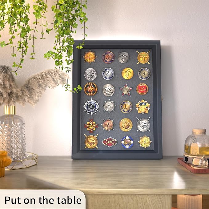 REFGY Challenge Coin Display, Military Coin Holder Display, 11.8 x 15.7 Inch - Image 7