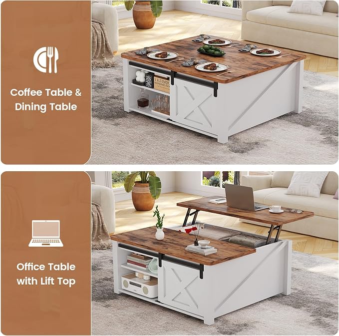 SEDETA 31.5" Lift Top Coffee Table - Image 4