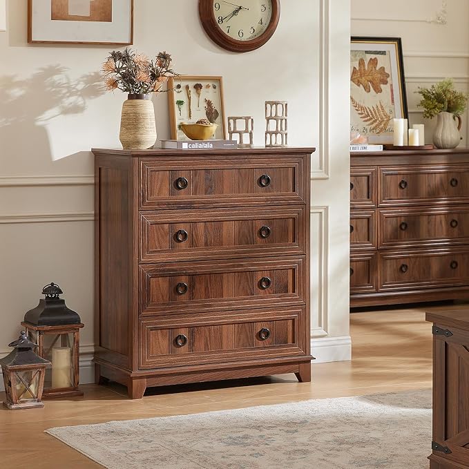 Joaxswe Farmhouse 4 Drawer Dresser - Image 9