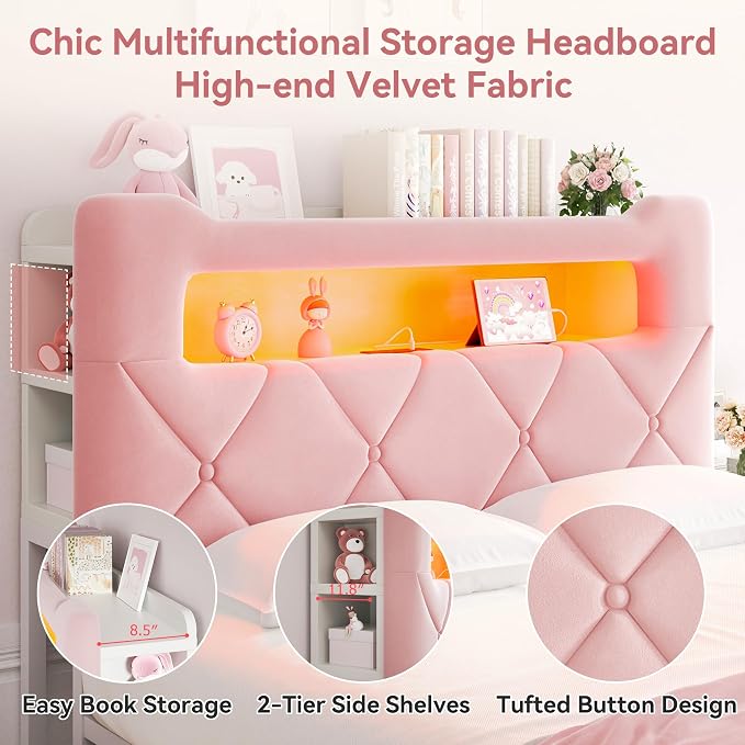 Full Upholstered LED Bed Frame - Image 6