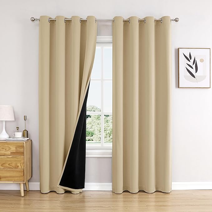 ChrisDowa 100% Blackout Curtains 120 inch Long by ChrisDowa