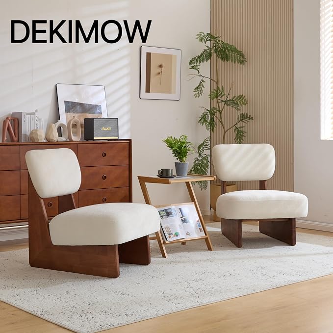 Accent Chairs Set of 2, Mid-Century Modern Chair - Image 3