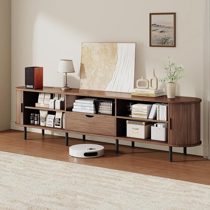 86.6" Mid-Century TV Stand - Image 5