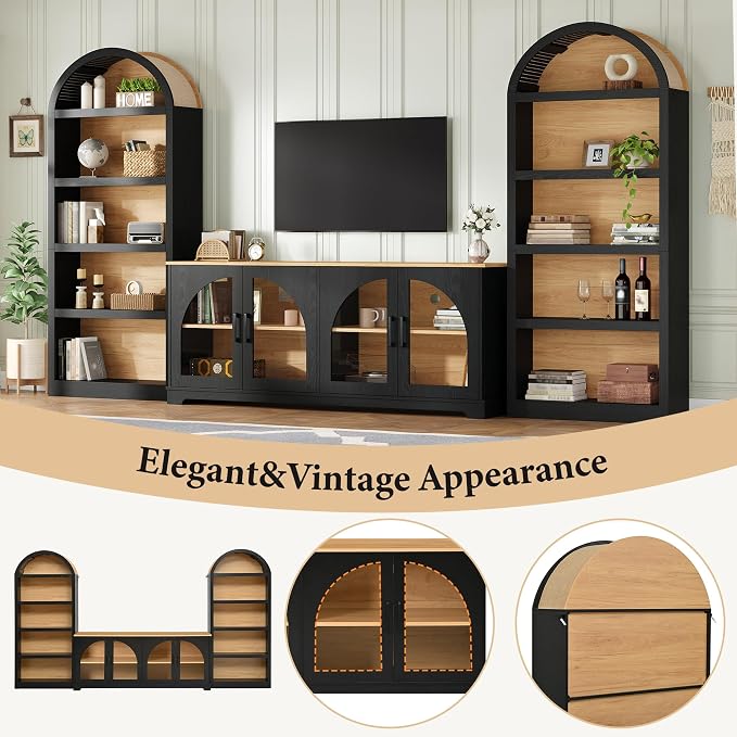 Merax Vintage Farmhouse TV Stand Set - Image 6