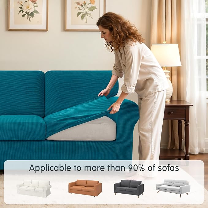 SUBRTEX 5 Pieces Stretch Sofa Slipcover Sets Couch Cover Sets Backrest Cushion - Image 4
