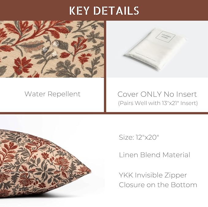 Crumbs Home Modern Farmhouse California Casual Indoor Outdoor Lumbar Pillow - Image 5