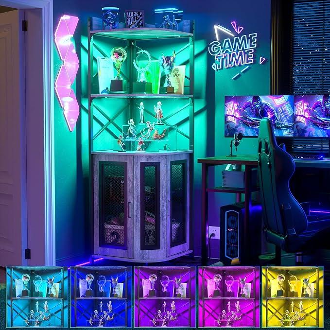Aheaplus Corner Bar Cabinet - Image 7