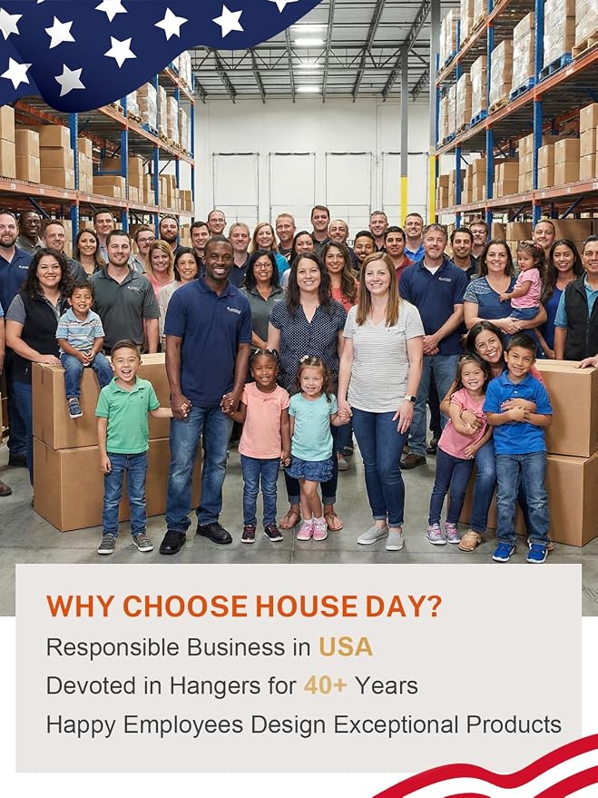 HOUSE DAY Space Saving Hangers, 8 Pack, Collapsible Closet Organizer, Smart - Image 5