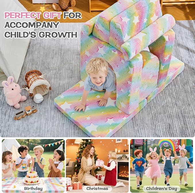 IFNOW Modular Kids Play Couch, Convertible & Washable Toddler Foam Couch Kids - Image 8