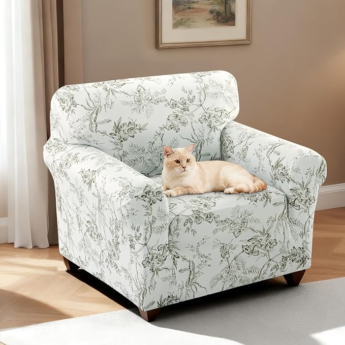H.VERSAILTEX Printed Chair Slip Cover Floral Pattern Sofa Cover Soft - Image 2