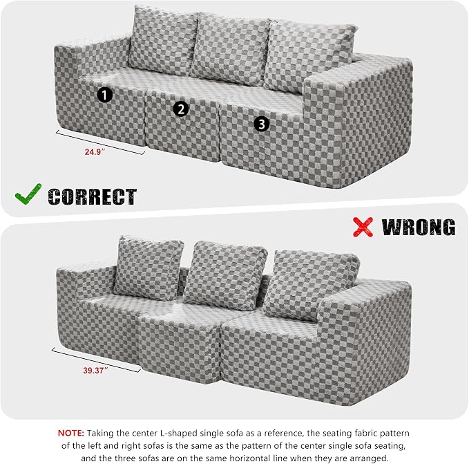 Hobestluk Modular Sectional Sofa Memory Foam Couch Oversized Sectional Sofa - Image 4