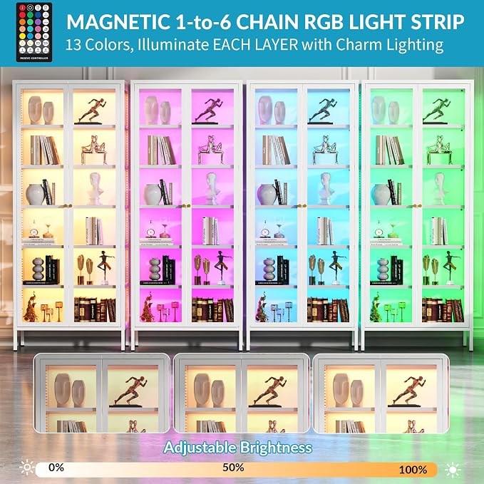 6-Tier Glass Display Cabinet - Image 2