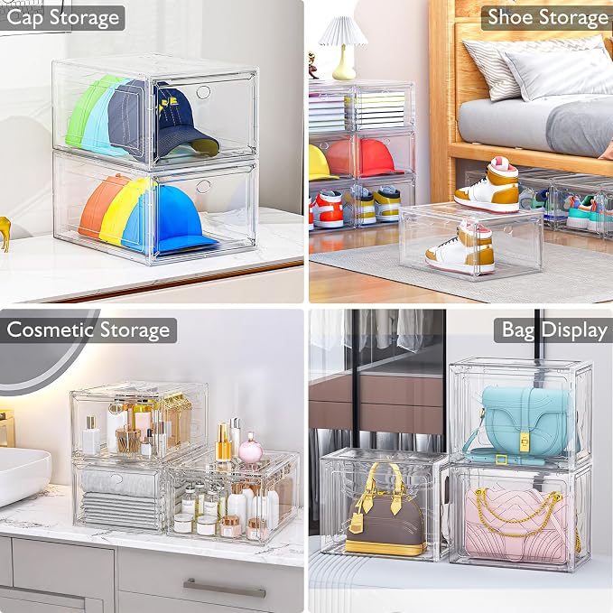 12 Pack Clear Shoe Storage Organizer - Image 7