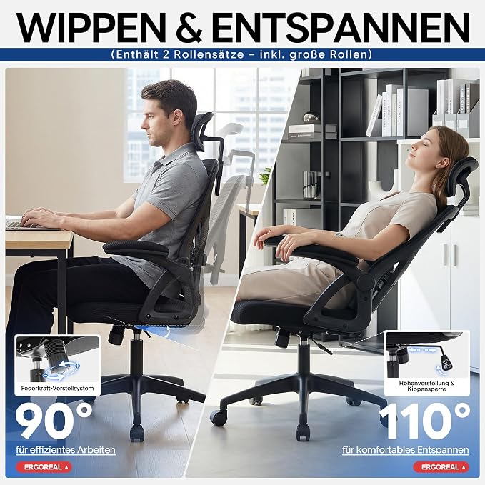 Ergonomic Office Chair, Mesh Desk Chair - Image 4