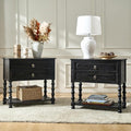 HULALA HOME Farmhouse Storage End Table Set of 2 by HULALAHOME